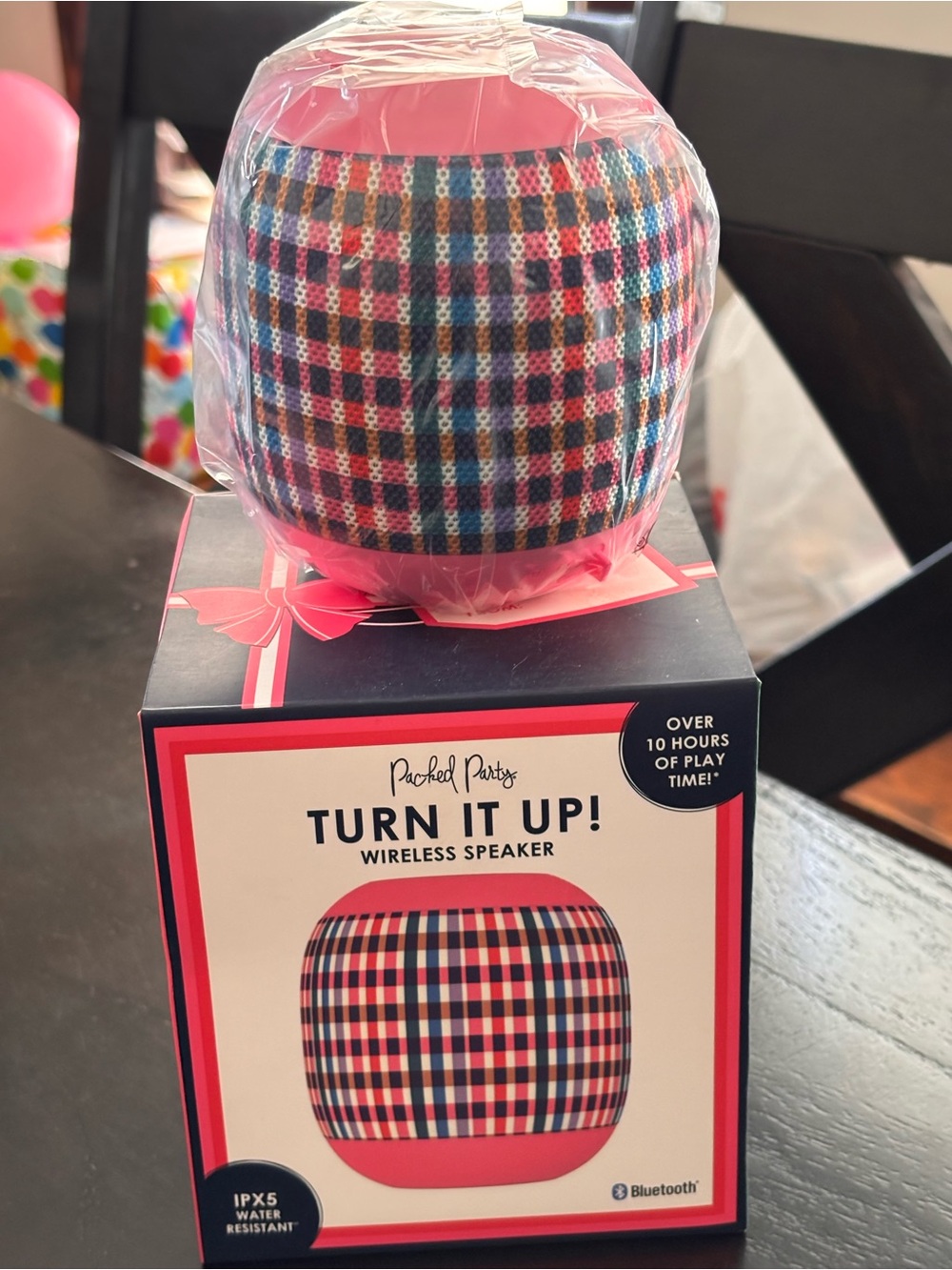 Packed Party Pink Plaid Wireless Bluetooth Speaker